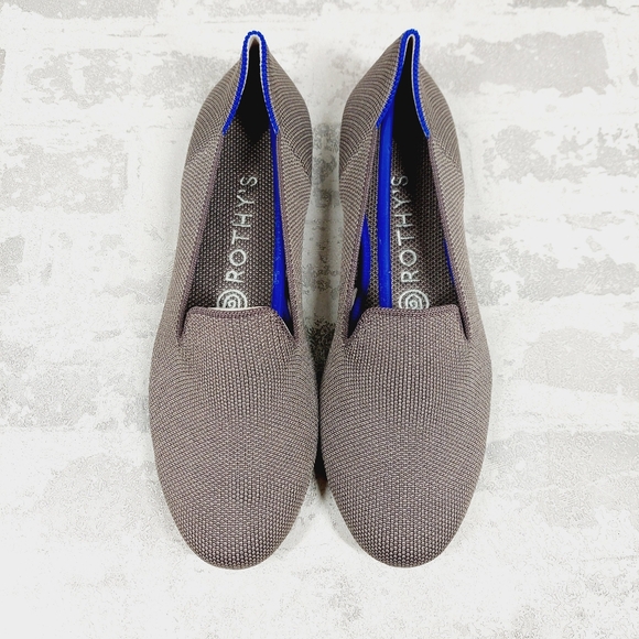 New Rothy's The Loafer Mocha Knit Round Toe Slip On Loafers T675